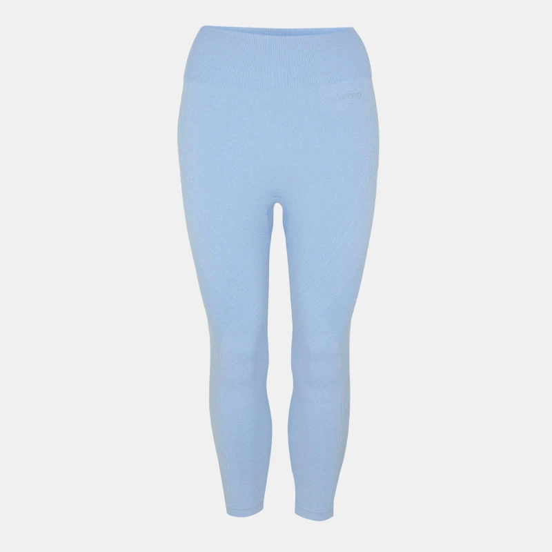 Image of USA Pro Seamless Capri Cropped Leggings - Blue Blue 6