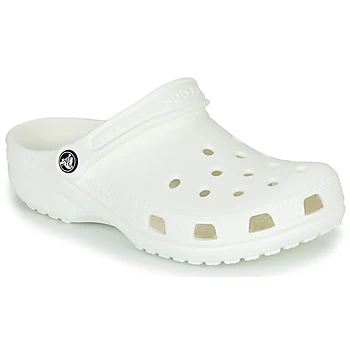 image of Crocs Classic Clog Uni Flat Shoe - White, Size 8, Women