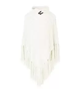 image of Joe Browns Fireside Chunky Poncho - Winter White, Women