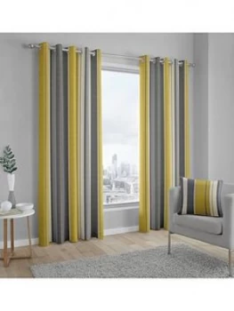 image of Fusion Whitworth Lined Eyelet Curtains