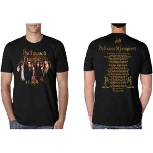 Image of Hollywood Vampires - Photo Vampires 2018 Dates Back Mens Small T-Shirt - Black