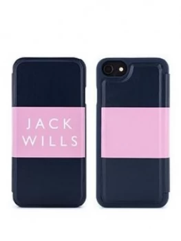 image of Jack Wills Apple iPhone 678 Folio Bayles PinkNav