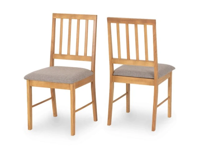 Image of Seconique Austin Oak Set of 2 Dining Chairs