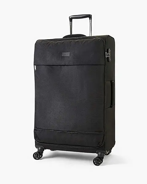Image of Rock Luggage Paris VPK6W Large Soft Shell Black Suitcase