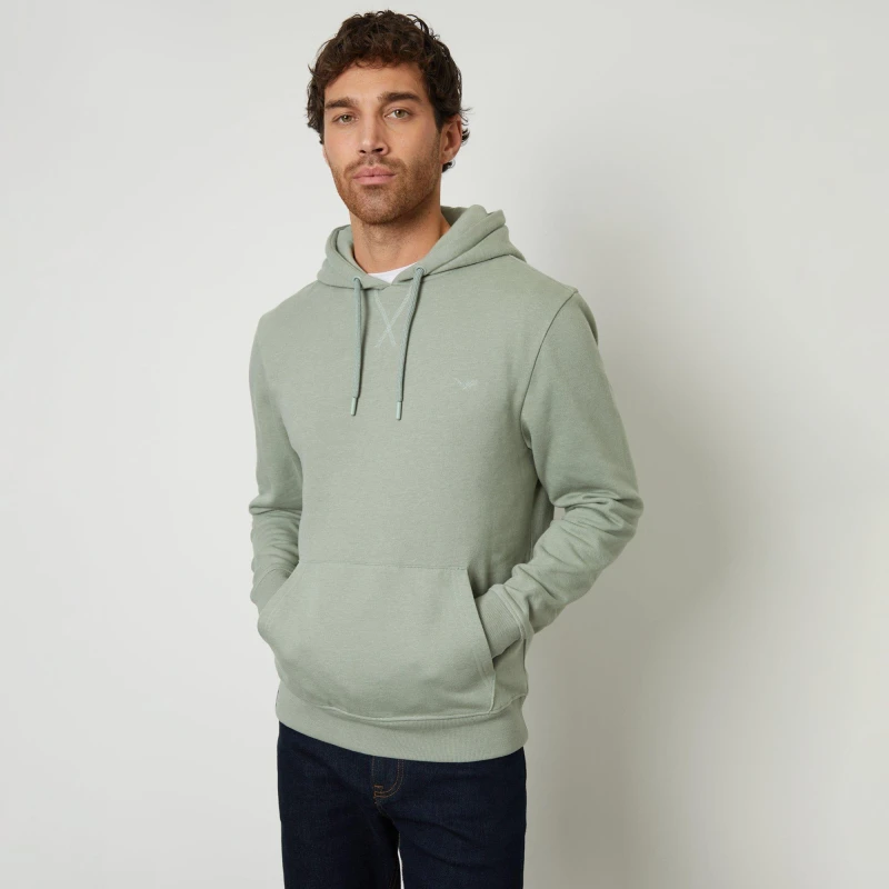 Image of Threadbare Cotton Blend 'Clementine' Hoodie Pale Green
