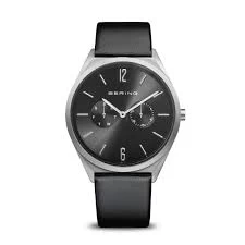 Image of Bering Black 'Ultra Slim' Classical Watch - 17140-402