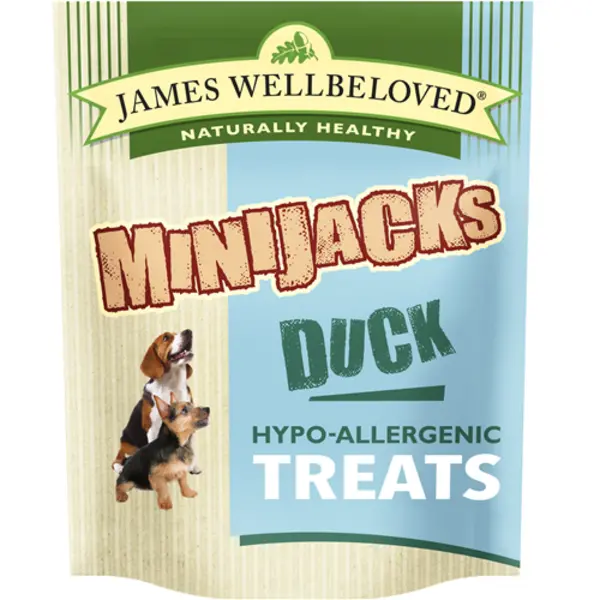 James Wellbeloved Dog Treats Minijacks Duck 90g