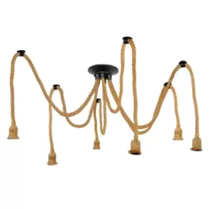Image of Winery 6-Light Rope Pendant Light