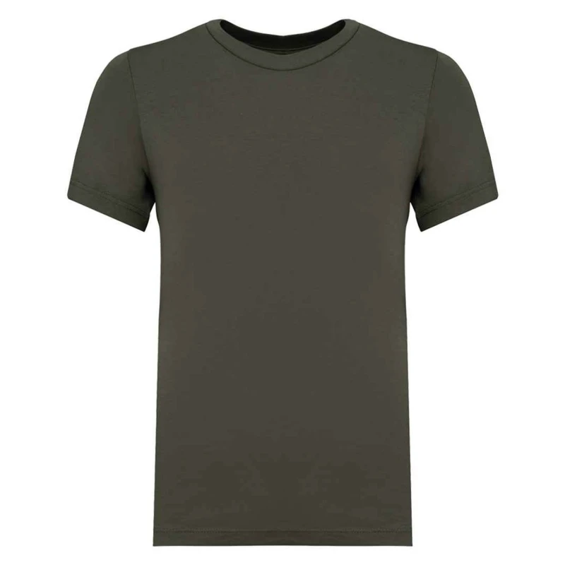 Image of Native Spirit Plain Dark Red T-Shirt in Khaki Size: 4-6 Years Khaki Unisex 4-6 Years