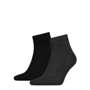 image of Levis Mid Cut 2 Pack Socks Mens - Black