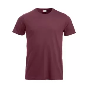 image of Clique Mens New Classic T-Shirt (M) (Burgundy)