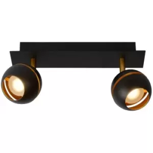 Image of Lucide BINARI - Twin Ceiling Spotlight - LED - 2x4,5W 2700K - Black