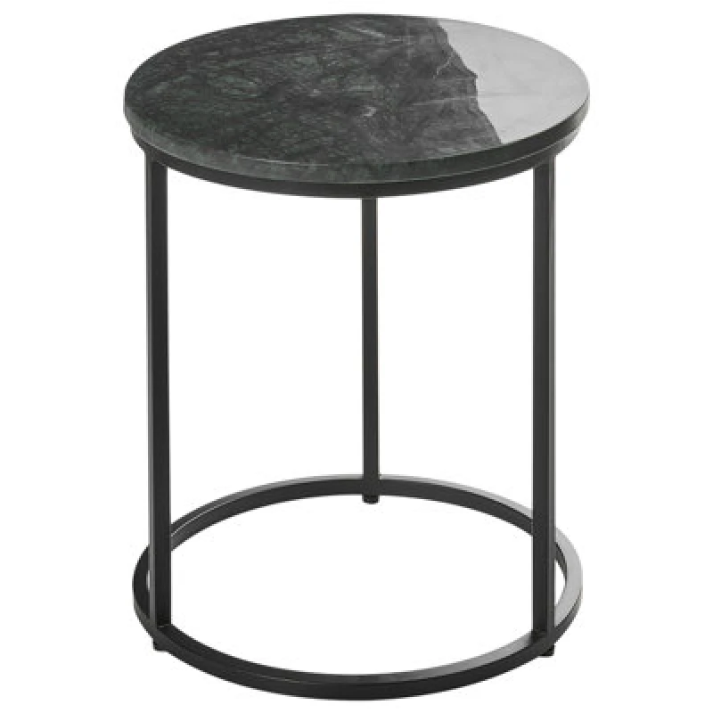 Image of Beliani Side Table Tyrell Marble Dark Green