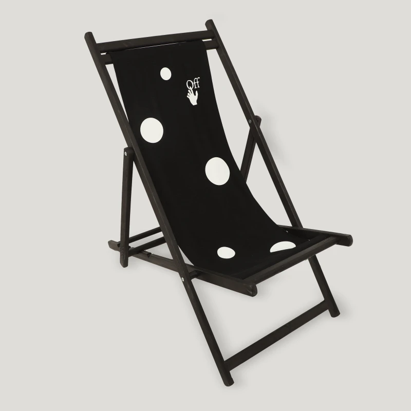 Image of Off White Off Deck Chair 99 Black White unisex One Size