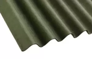 Image of Ariel Green Bitumen Corrugated Roofing Sheet (L)2M (W)900mm Of 1