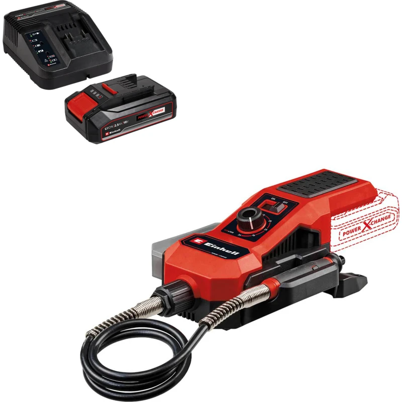 Image of Einhell TE-MT 18/34 Li 18v Cordless Flexible Shaft Rotary Multi Tool TE-MT 18/34 Li Batteries: 1 x 2.5ah Li-ion