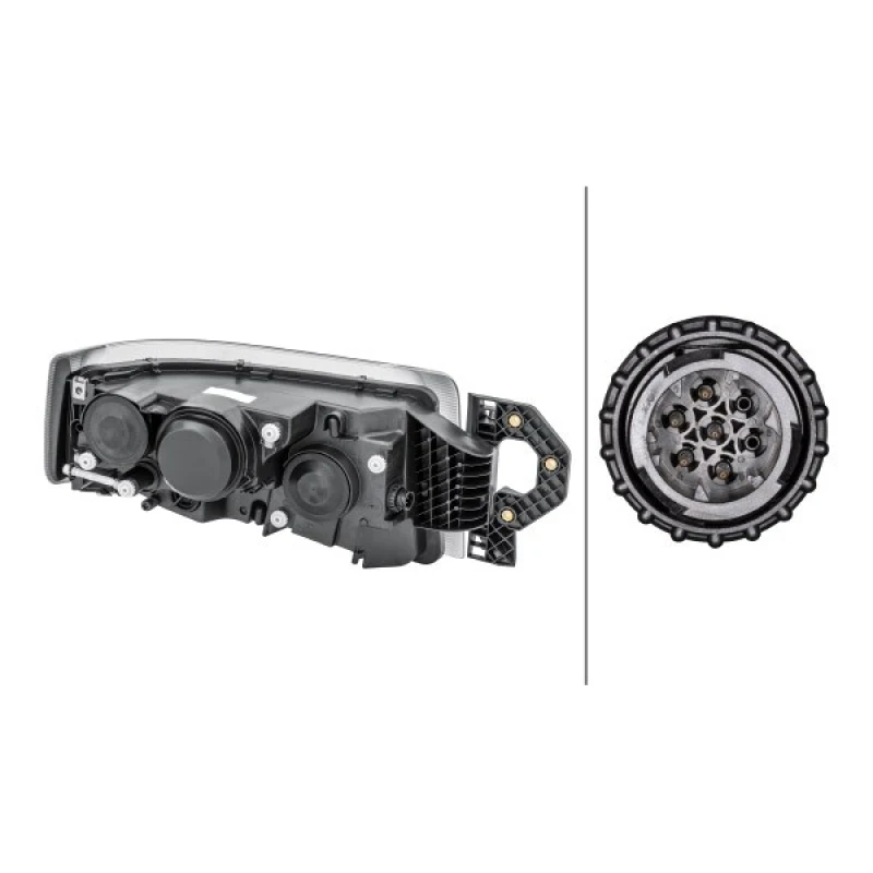 Image of HELLA 1LL 011 899-311 Headlights H1, Left, with bulbs, Halogen Headlight (259)