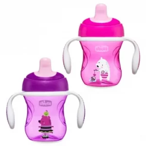 image of Chicco Training Cup Color Pink 6M 200ml