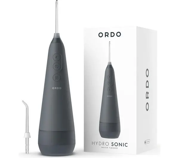Image of ORDOLIFE Hydro Sonic Water Flosser - Charcoal Grey, Silver/Grey,Black