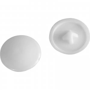 Image of Forgefix Pozi Screw Cover Caps White Pack of 50