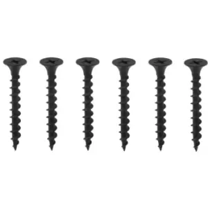 Image of Moderix - Black Coarse Thread Drywall / Plasterboard Screws - Sharp Point - Size 3.5mm x 25mm - Pack of 400