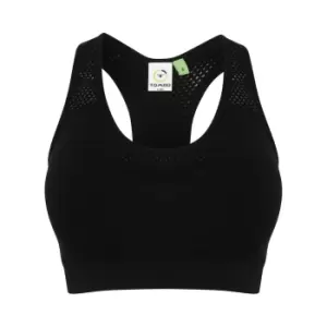 Image of Tombo Womens/Ladies Seamless Crop Top (Small) (Black)
