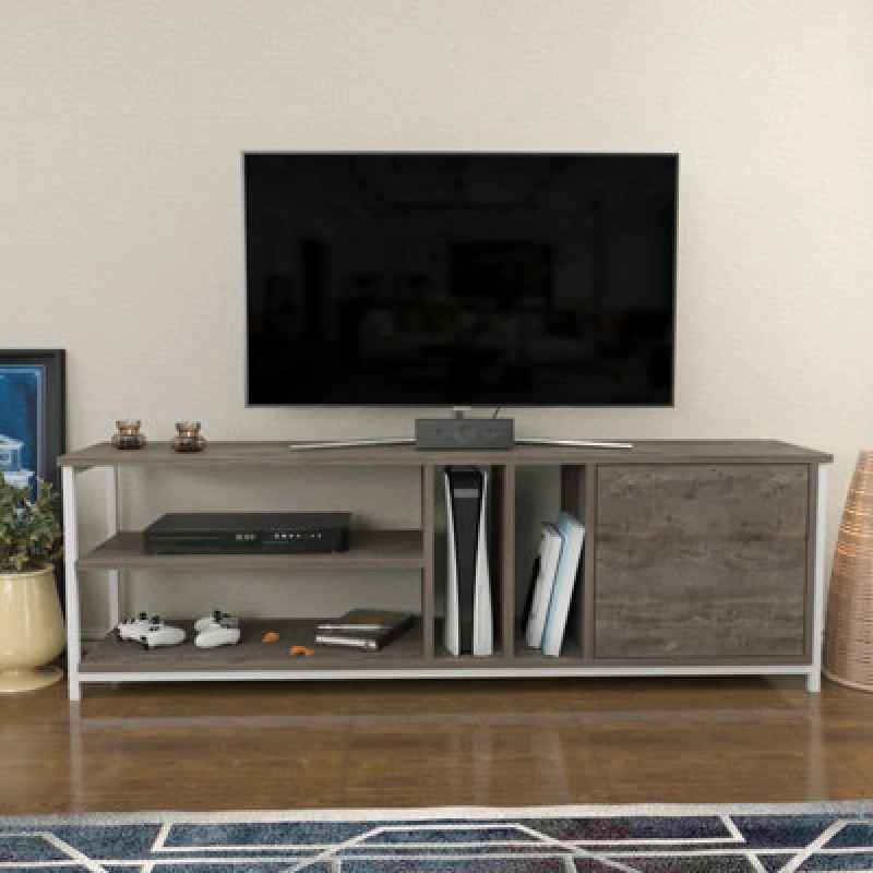 Image of Decorotika Oneida TV Stand TV Unit For Tv's Up To 72" White Wenge