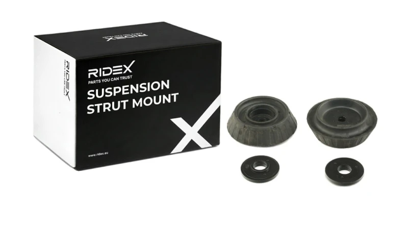 Image of RIDEX 1180S0417 Top strut mount Front axle both sides, with bearing(s) Suspension Strut Support Bearing (1180)