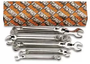 image of Beta Tools 42LMP 14pc Open/Offset Long Series Combination Spanner Set| 000420551