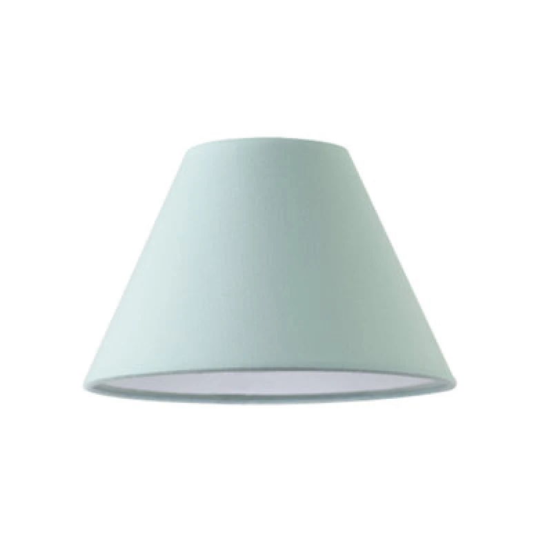 Image of Happy Homewares Traditional 8" Duck Egg Blue Cotton Fabric Coolie Lamp Shade