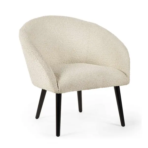 Image of Julian Bowen Amari Boucle Accent Chair - Ivory AMA101