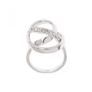 image of Ladies Karen Millen PVD Silver Plated Ring Small