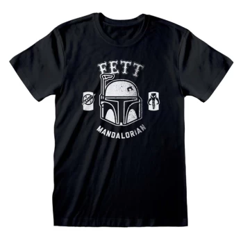 Image of Star Wars - Fett Mandalorian Unisex Large T-Shirt - Black