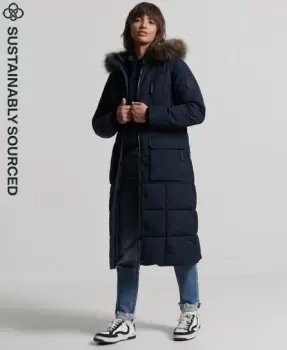 image of Superdry Longline Faux Fur Everest Coat