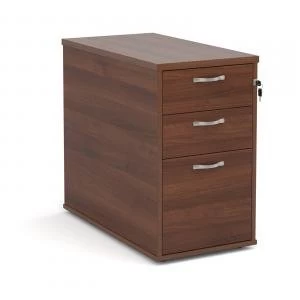 image of 800mm Desk High 3 Drawer Pedestal Walnut