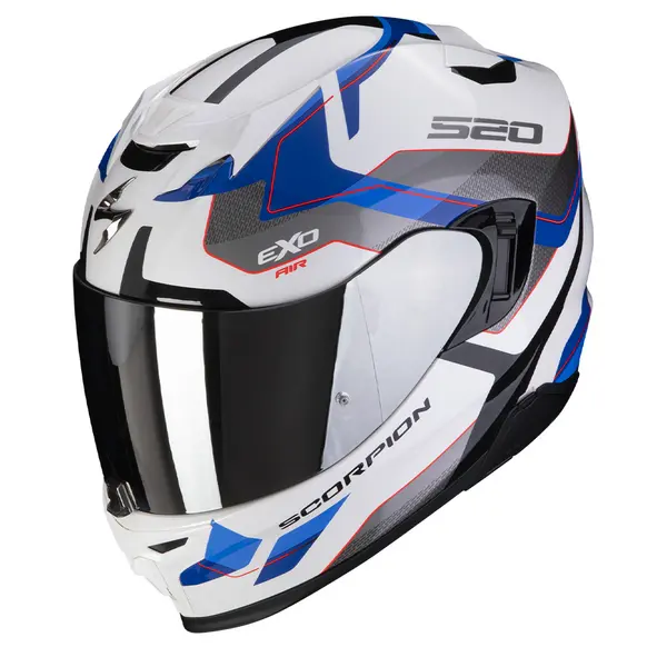 Image of Scorpion Exo-520 Evo Air Elan White-Blue Full Face Helmet L