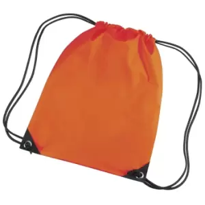 image of Bagbase Premium Gymsac Water Resistant Bag (11 Litres) (One Size) (Orange)