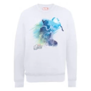 Image of Marvel Avengers Assemble Hulk Art Burst Sweatshirt - White - L