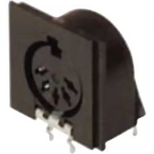 image of DIN connector Socket horizontal mount Number of pins 5 Black Hirschmann MAB 5SH