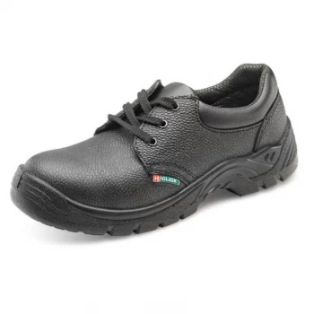 Image of Click Footwear Double Density Economy Shoe S1 PU Leather 6.5 Black Ref