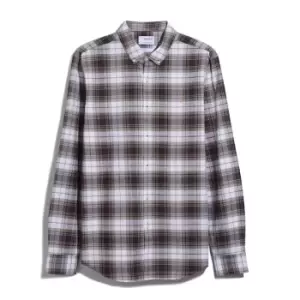 Image of Farah Brewer Checked Shirt - Brown