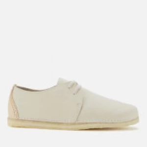 Image of Clarks Originals Womens Ashton Nubuck Flat Shoes - Off White - UK 3