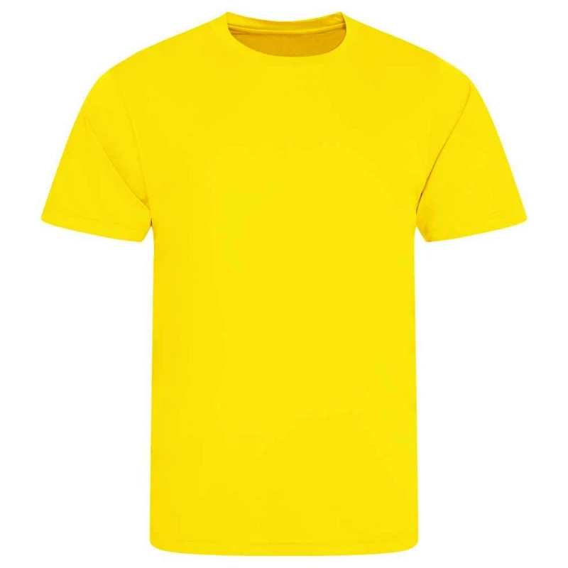 Image of AWDis Cool Mens Smooth T-Shirt in Yellow Size: Large Yellow Male L
