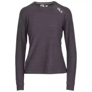 Image of Trespass Womens/Ladies Jannett Long-Sleeved T-Shirt (S) (Black Marl)