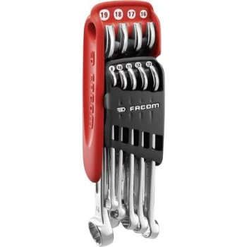 Image of Facom 440.JP10PB Ratcheting crowfoot wrench set 9 Piece 8 - 19 mm