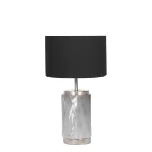 Image of Soft Grey Marble Effect Ceramic Table Lamp