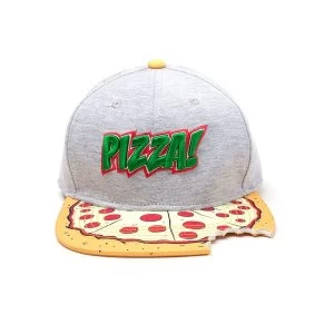 Image of Teenage Mutant Ninja Turtles (Tmnt) - Pizza Bite Unisex Size Adjustable Pop-Lock Fitting Strap Cap - Multi-Colour
