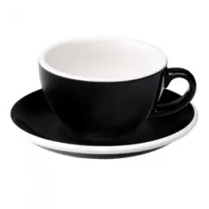 image of Cappuccino cup with a saucer Loveramics Egg Black, 200ml