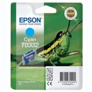 Image of Epson Grasshopper T0332 Cyan Ink Cartridge