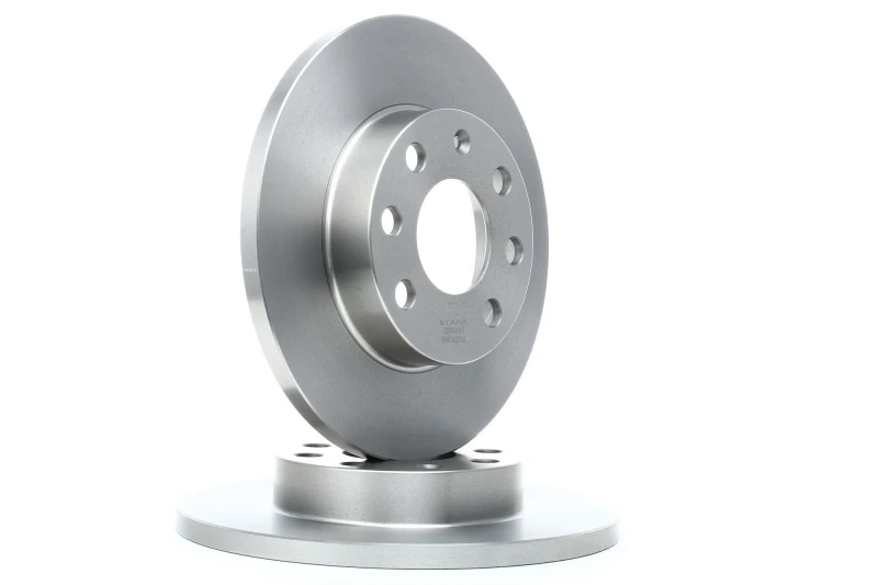 Image of STARK SKBD-0023198 Brake disc Front Axle, solid, Cast Iron, Uncoated, Untreated, without bolts/screws Cast Iron Brake Disc (82)